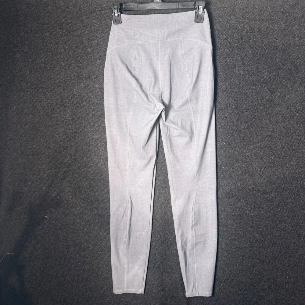 Lululemon Here to There High Rise 7/8 Pant‎ Grey Heathered Slim Fit 4 stretchy